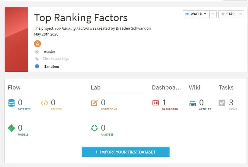 Import first dataset