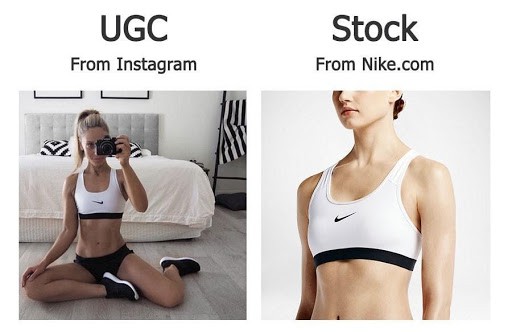 Instagram User Generated Content VS Nike Stock Image