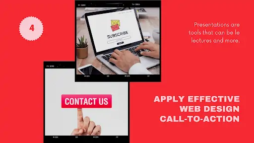 Apply effective web design call to action
